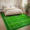 thumbnail image 3 of ODIKA 8'x10' Washable Area Rug Non-Shedding, Easy Care, Soccer Field Stadium Border Athletic Aglity Theme Decorations for King Size Bedroom Under Bed, Master Suite, 3 of 7