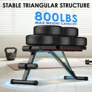 Yagud Weight Bench Press, 8 Positions Adjustable Workout Benches for Home Gym Dumbbell Exercise, 800 lbs Stable Incline Decline Bench for Full Body Workout, Folding Strength Training Sit up Bench