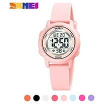 SKMEI Kids Digital Watch, 50M Waterproof Sport Watch for Kids Girls Boys, Multifunction Luminous Watches Birthday Christmas Gifts for Children 5-7-10-12-Year-Old, Pink