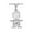 Clear, variant on Yellow Cubic Zirconia November Birthstone Boy Flat Charm Rhodium Plated Sterling Silver