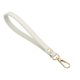 thumbnail image 1 of Llavero de cuero PU Uxcell, soporte de llaves con cierre de anillo dorado metálico anti pérdida para billetera o bolso, Blanco, 1 of 6