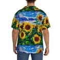 thumbnail image 3 of Kdxio Men'S Hawaiian Shirt For Men Short Sleeve Shirt Landscape With Sunflowers Summer Casual Holiday Beach Button Down T-Shirts, 3 of 5