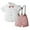 Pink, variant on Toddler Baby Boy Outfits Boys Gentleman Wedding Suits Set Short Sleeve Button Shirts+Bowtie+Suspender Shorts Formal Clothes