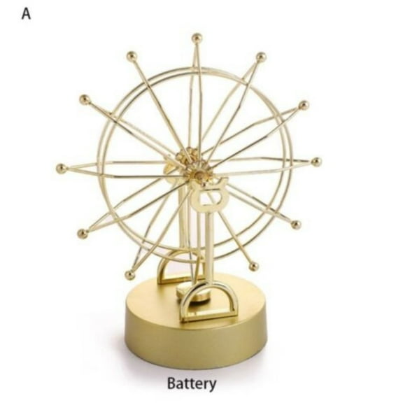Gold Ferris Wheel Rotating Metal Home Decor Creative Perpetual Motion Machine