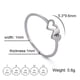 thumbnail image 1 of HIPEE Fashion Stainless Steel A-Z 26 Letters Rings Double Heart Hollow Women Ring For Women Charm Wedding Finger Jewelry Gift, 1 of 5