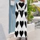 thumbnail image 2 of Vestido largo grande con corazones de amor en blanco y negro, vestido sensual y sexy para mujer, vestidos para eventos especiales, vestidos para mujer 2024, 2 of 4
