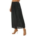 thumbnail image 2 of Lejafay Half Slips for Women Under Dresses Long Underskirts Petticoat Extender Half Slips 90cm Black 3XL, 2 of 6