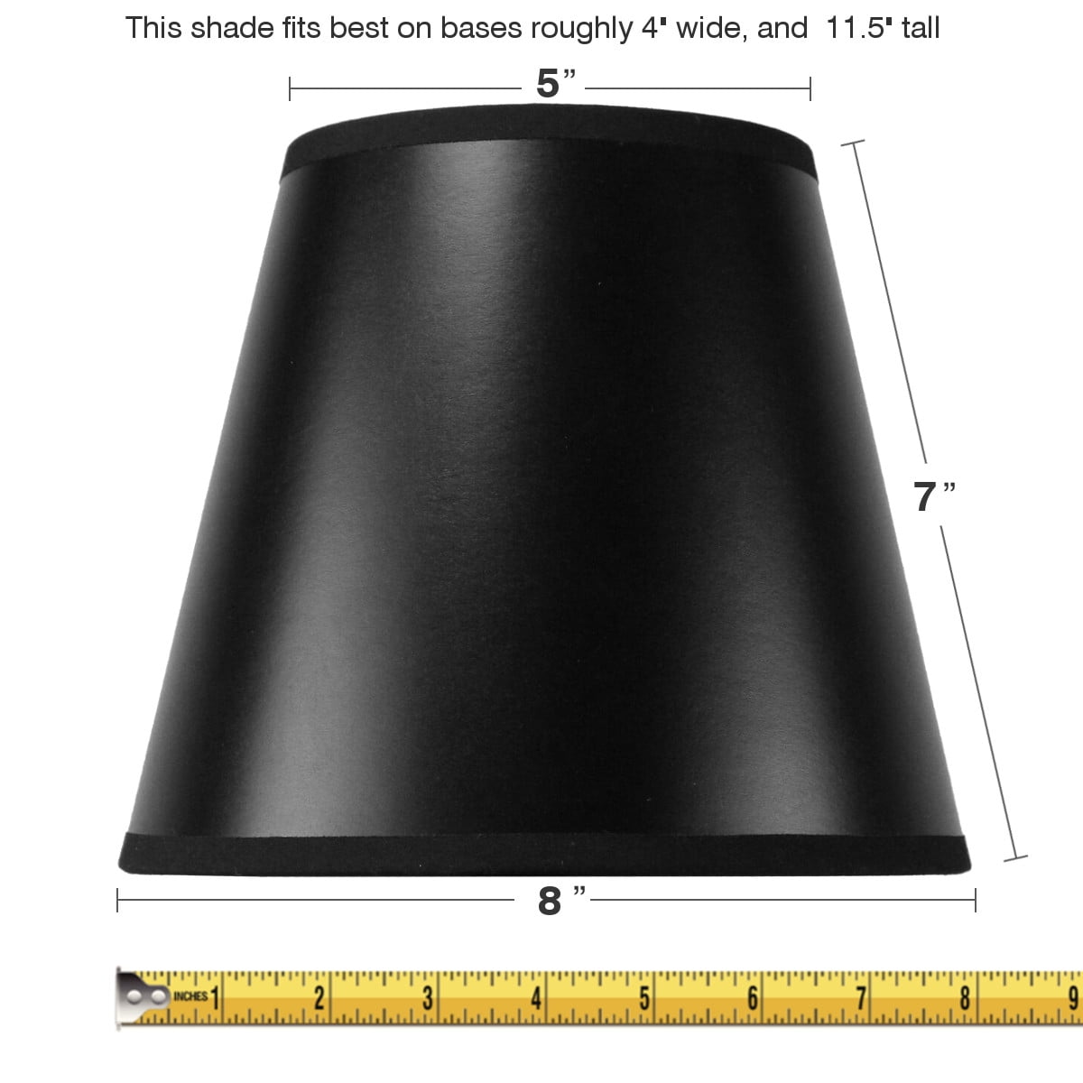 Home Concept Inc Modern Classics 8'' Leather Empire Lamp Shade