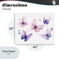 thumbnail image 4 of Stupell Industries Eclectic Blue and Pink Butterflies Canvas Art, 40 x 30, by Creative Studio, 4 of 8
