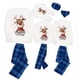 thumbnail image 3 of Pijamas familiares navideños a juego, conjunto de pijamas con diseño exclusivo de cabeza de ciervo y copo de nieve, 2023, 3 of 3