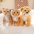 thumbnail image 2 of About 25CM Real Life Lion Tiger Leopard Peluche Toys Lovely Wild Animals Doll Stuffed Soft for Kids Boys Birthday Xmas Giftssit tiger Deng Xun unisex, 2 of 2