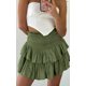 thumbnail image 4 of Falda casual A Line Faldas novedosas Falda plisada acampanada para mujer (Verde militar L) FLhrweasw Para estrenar, 4 of 7