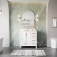 thumbnail image 6 of ANGELES HOME 36" Bathroom Vanity with Sink, Bathroom Freestanding Vanity W/ 2 Soft-Close Doors and 5 Soft-Close Drawers, Solid Wood Cabinet Vanity with Cultured Marble Countertop, White, 6 of 6