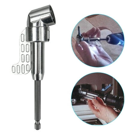 Right Angle Drill Adapter (Right-Angle Drill, 105 Degree Right Angle Driver Angle Extension Power Screwdriver Drill Attachment 1/4inch Hex Bit Socket Screwdriver Holder)