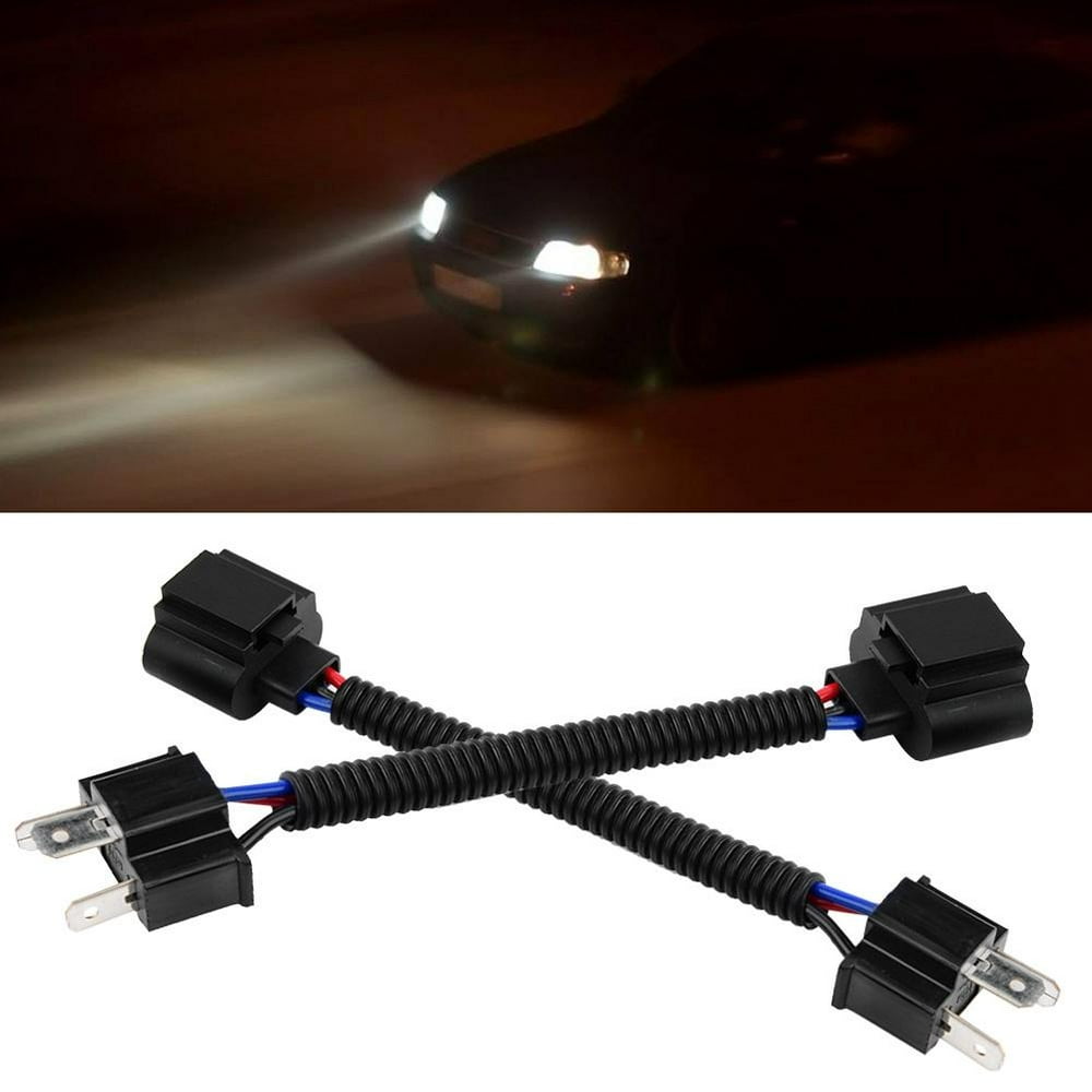 OTVIAP Pigtail Wire Wiring Harness Adapters,2pcs H4 Male to H13 Female