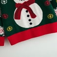 thumbnail image 6 of GYRATEDREAM Toddler Little Girl Boy Christmas Sweatshirt Kid Ugly Santa Claus Snowman Sweater Pullover Shirt Xmas Long Sleeve Tee Top Clothes for 3Y Green, 6 of 9