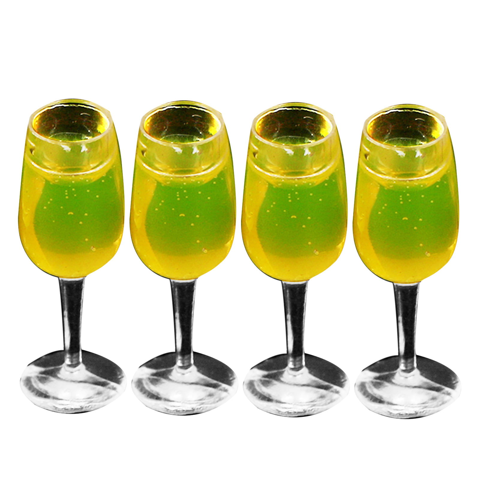 4Pcs 1:12 dollhouse miniature toy accessories juice cup champagne cup TO 