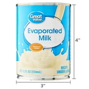 Great Value Evaporated Milk, 12 fl oz US