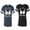 Men Navy / Women Black, variant on World Greatest Boy & Girlfriend Unisex Couple Matching Cotton Jersey style T-Shirt Contrasting stripes on sleeves (Men Navy / Women Black) (Men S / Women S)