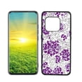 thumbnail image 1 of Compatible with OnePlus 10 Pro 5G Phone Case, Purple-Floral-6 Case Men Women, Flexible Silicone Shockproof Case for OnePlus 10 Pro 5G, 1 of 1