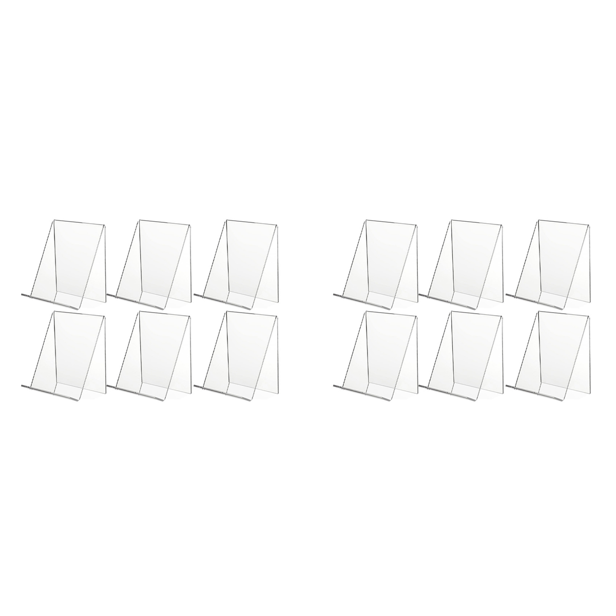 12 Pack Acrylic Book Stand,Clear Acrylic Display Stand, Clear Holder