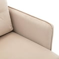 thumbnail image 6 of ARCTICSCORPION Loveseat Sofa with Gold Metal Legs, Mid-Century Tufted Velvet Accent Sofa, Upholstered Comfy Arm Sofa with Removable Seat Cushion, Modern Velvet Sofa, for Living Room, Bedroom, Beige, 6 of 7