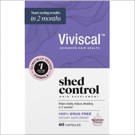 Viviscal Shed Control Hair Growth Supplement, Keratin Nutrient Complex, 60 Tablets, 1 Month Supply