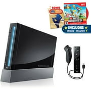 Nintendo Black Wii w/ New Super Mario Brother's and Music CD
