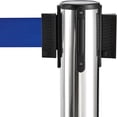 thumbnail image 5 of Global Industrial Retractable Belt Barrier 40"" Stainless Steel Post 7-1/2' Blue, 5 of 7