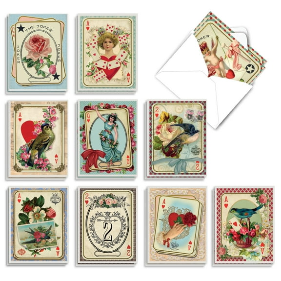 20 Mother's Day Note Cards with Envelopes (4" x 5.12") - All Decked Out Mother's Day (10 Designs, 2 Each) AM2381MDG-B2x10