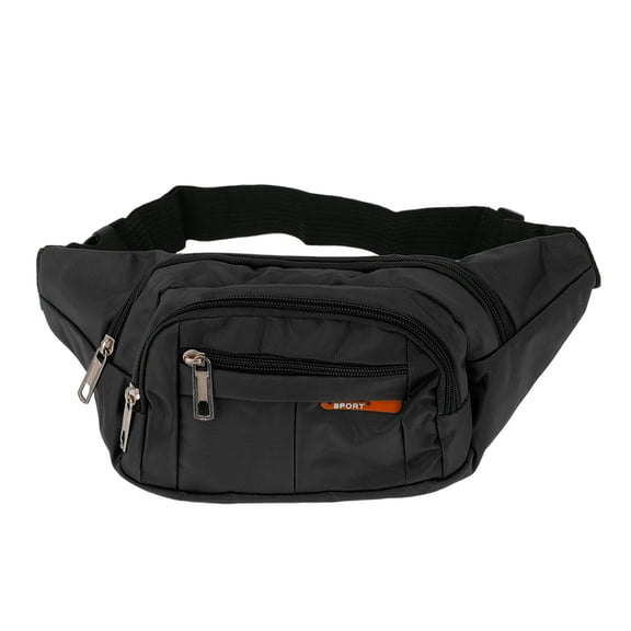 Unique Bargains 1 Pc Breathable Running Belt Multi-layer Fanny Pack for Sports to Carry Phone Keys Black