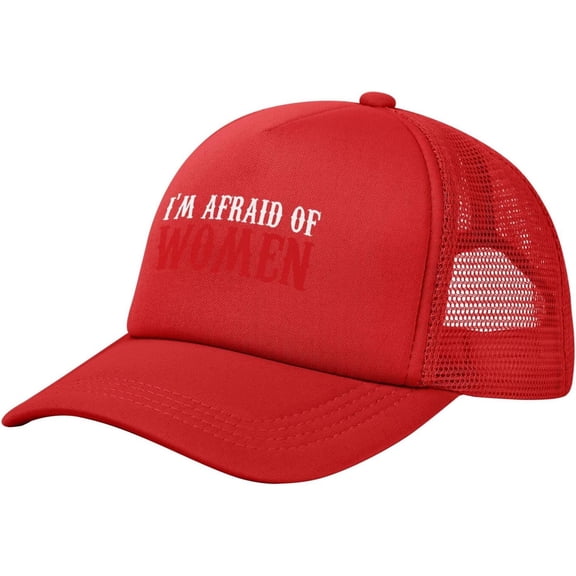I Am Afraid of Women Hat Mesh Trucker Hat Funny Baseball Cap Men Women