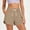Khaki, variant on Women Shorts Summer Drawstring Elastic Waisted Casual Going Out Mini Short with Pockets