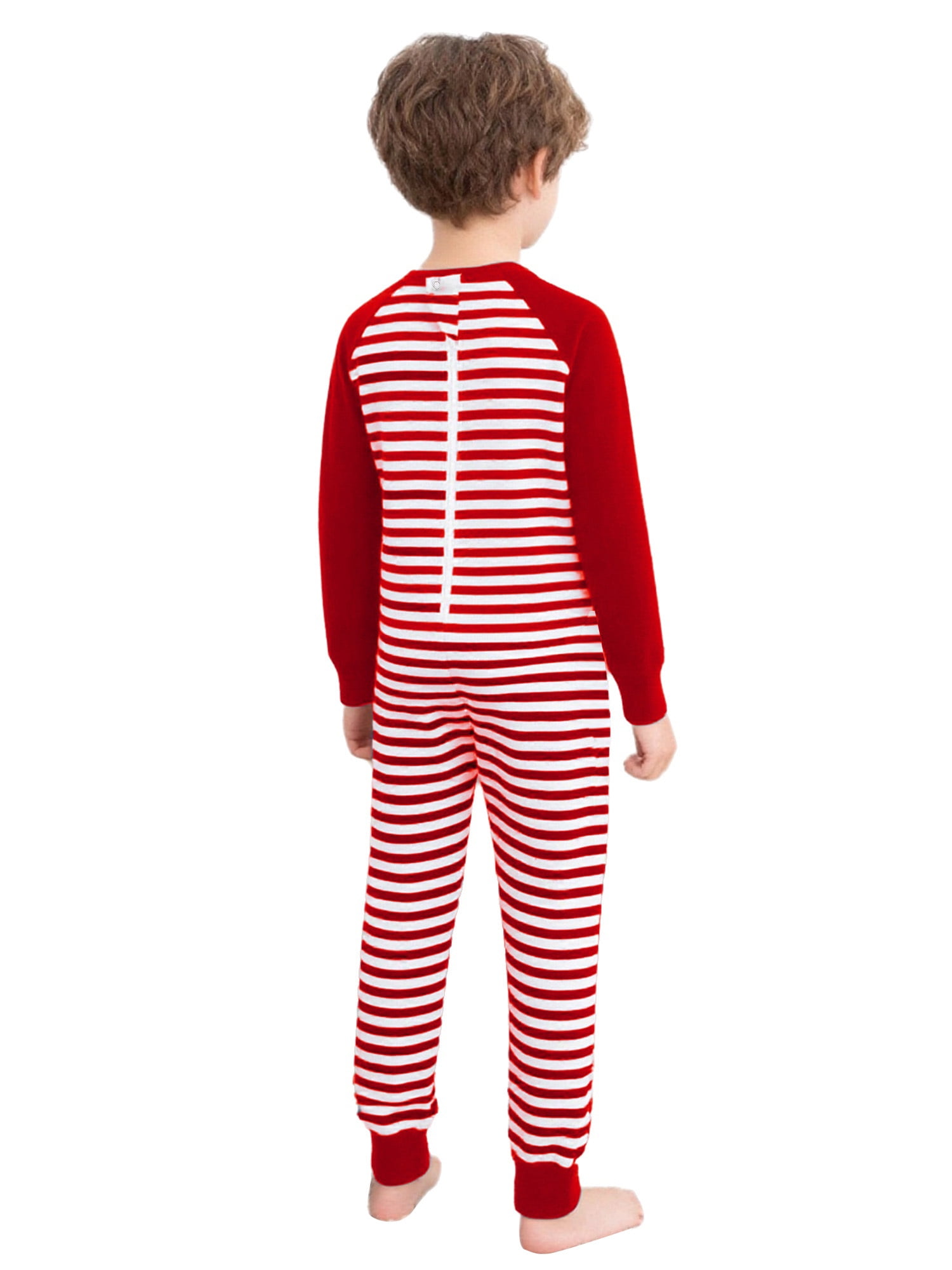 vastwit Adaptive Jumpsuit for Kids Autism Sensory Special Needs Anti-Strip Romper Striped One Piece Pajamas Red 12