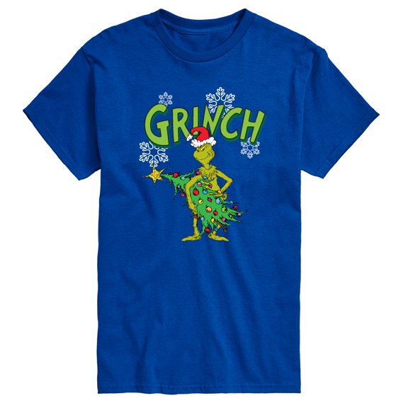 The Grinch - Stealing Christmas Tree - Men's Short Sleeve Graphic T-Shirt