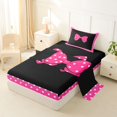 thumbnail image 2 of Erosebridal Cute Polka Dots Bowtie Twin Sheet Sets 3pcs for Kids Girls,Cartoon Bowknot Bedding for Teens,Breathable Home Decor, 2 of 5