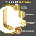thumbnail image 3 of Uxcell 2 Pack Adjustable L-Shape Corner Brace, 90 x 180 x 45mm l Corner Brace Slotted Joint Right Angle Bracket with Screws for Fixing Furniture Wood Shelves Cabinet Shelf, Rose Gold, 3 of 6