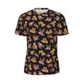 thumbnail image 5 of Wukai Rose Flower Bear Print Men's Short-Sleeved Mesh T-Shirt,Quick-Dry Short Sleeve Workout T-Shirt-Large, 5 of 8