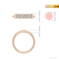 thumbnail image 6 of ANGARA Natural Pave Set Diamond Bar Ring with Milgrain in 14K Rose Gold for Women (Size-3mm| Color-K| Clarity-I3) | April Birthstone, Anniversary, Jewelry Gift for Women | Natural Diamond Ring, 6 of 11