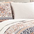 thumbnail image 2 of Lush Decor Nesco Matelassé Motif Réversible 3 Pièces Ensemble de Literie Très Grand, Marine et Corail, 2 of 2