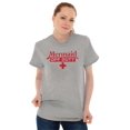 thumbnail image 5 of Mermaid Off Duty Cute Beach Day Vacay Women's Graphic T Shirt Tees Brisco Brands M, 5 of 5