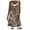 Brown, variant on Dress for Women Casual Women Fashion Casual Floral Printing Loose Fake Two Piece Denim Dress