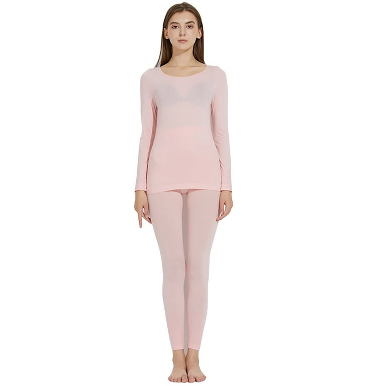 Seamless Elastic Thermal Inner Wear Thermal Underwear Top Bottom For Woman Walmart