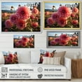 thumbnail image 4 of Designart "Dahlia landscape Sunrise II" Floral Floater Framed Wall Art Print, 4 of 7