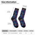 thumbnail image 2 of Pofeuu Multicolor Bowling Print Crew Socks, Adult Running Hiking Socks for Youth and Adult, 2 of 6