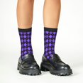 thumbnail image 4 of Honeii purple argyle Print Children's Colorful Socks,Unisex Kids and Toddlers' Cushioned Sock,Kids Athletic Crew Socks,for Everyday Wear and Sports, 4 of 5