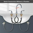 thumbnail image 7 of WOWOW 8 Inch Widespread Bathroom Faucet 3 Hole, Chrome Bathroom Faucet, Bathroom Sink Faucet with Pop Up Drain and Supply Lines, 7 of 7