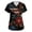 #01 Sky Blue, variant on 250 Anniversary Scrub Tops for Women American Flag Print United States Patriotic Star Short Sleeve Tops V Neck Regular Fit Quick Dry Nursing Uniforms with Pockets, #01 Dark Blue, 4XL
