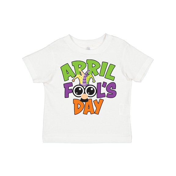 Inktastic April Fools Day with Funny Face Replacing O Boys or Girls Toddler T-Shirt