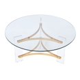 thumbnail image 5 of ACME Table Basse Ron Sosi en Verre Trempé Clair et Doré, 5 of 5